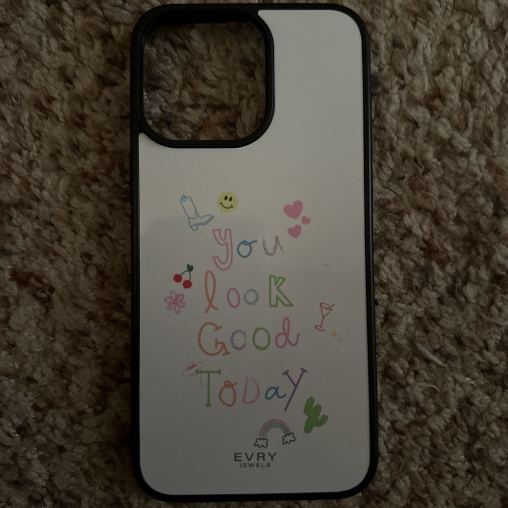 Colorful Design Phone Case - Black and White